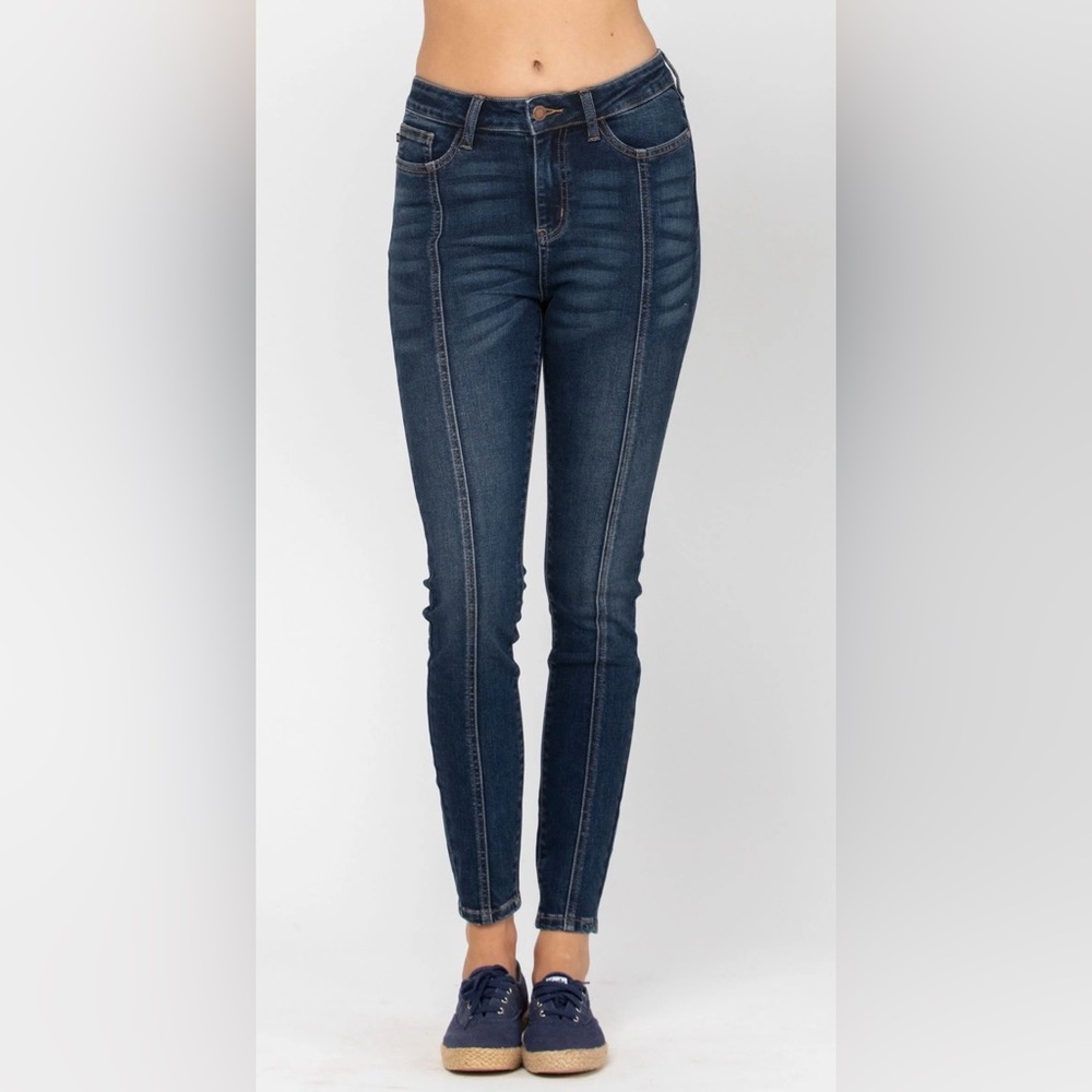 Judy Blue Dark Wash With Seam Skinny Jeans Size 11